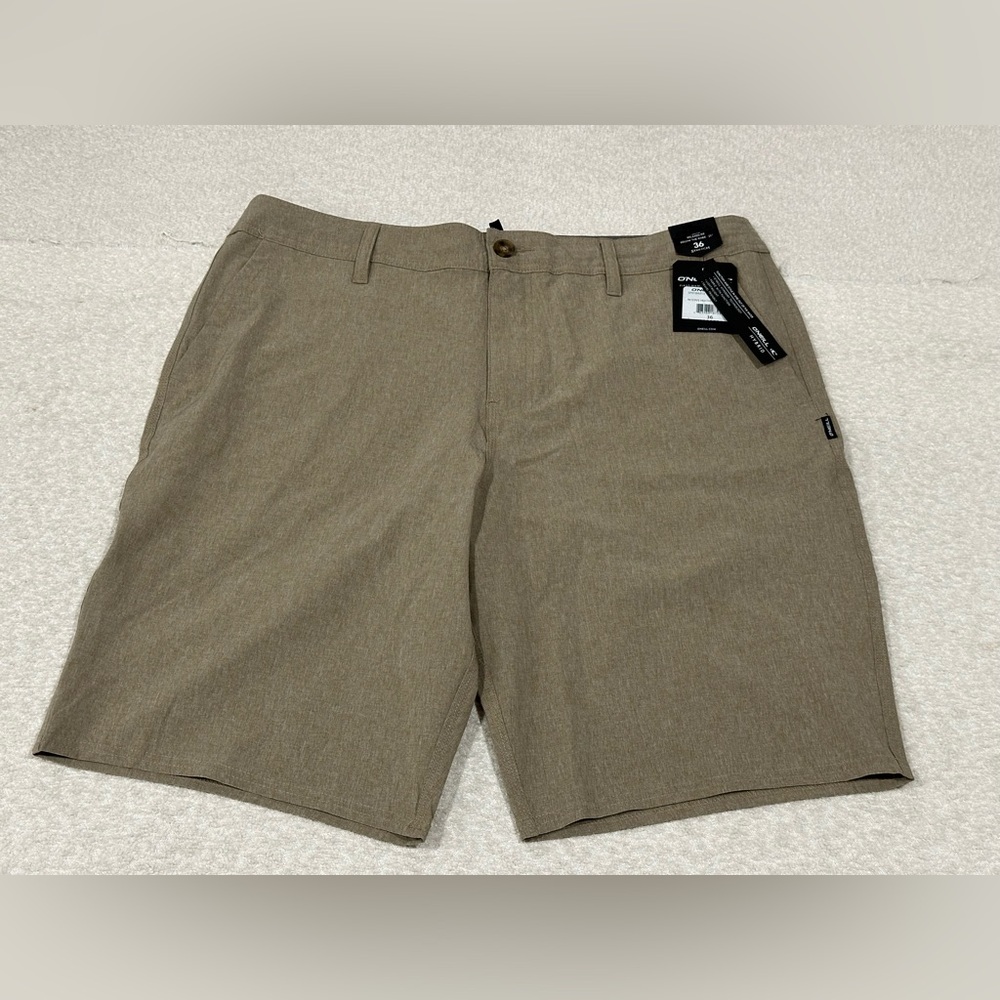 O’Neill Hybrid Lightweight Shorts Beige Men’s Size 36 Waist NEW WITH TAGS